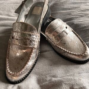 Dolce Vita Shimmering Silver Loafers